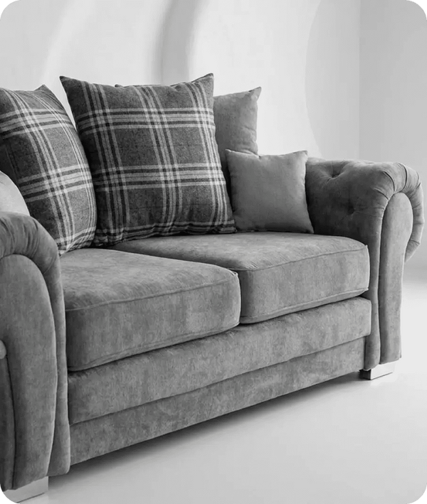 Florence Scatter Grey Fabric 3 Seater Sofa