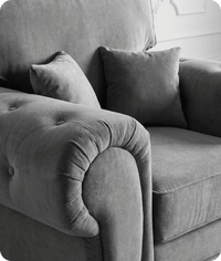 Florence High Back Grey Fabric Armchair