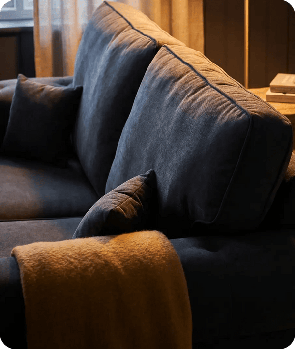 Florence High Back Black Fabric 3 Seater Sofa Bed