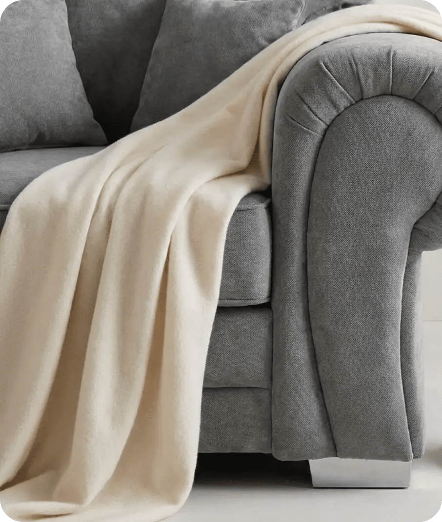 Florence High Back Grey Fabric Armchair