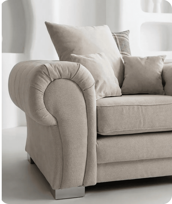 Florence Cream Scatter Back Fabric Armchair