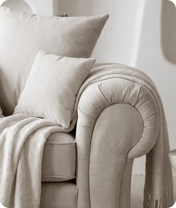 Florence Cream Scatter Back Fabric Armchair
