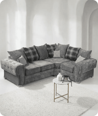 Florence Scatter Grey Fabric Right Corner Sofa