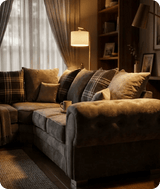 Florence Scatter Grey Fabric Left Corner Sofa