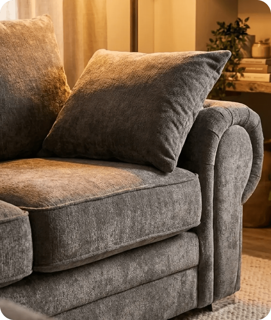 Florence Scatter Grey Fabric Left Corner Sofa