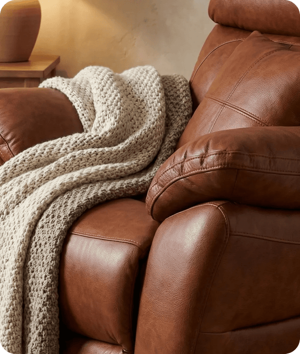 Torino Genuine Leather Tan Electric Power Recliner Armchair