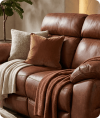 Torino Genuine Leather Tan  Electric Power Recliner 2 Seater Sofa