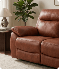 Torino Genuine Leather Tan Electric Power Recliner 3 Seater Sofa