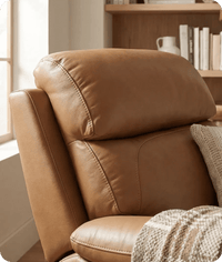 Torino Genuine Leather Caramel Electric Power Recliner Armchair