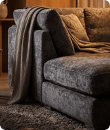Westminster Coal Alaska Fabric U Shape High Back Corner Sofa