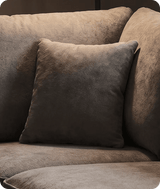 Mayfair Grey Fabric U Shape High Back Corner Sofa + Footstool