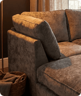 Westminster Silver Alaska Fabric U Shape High Back Corner Sofa