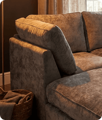 Westminster Silver Alaska Fabric U Shape High Back Corner Sofa