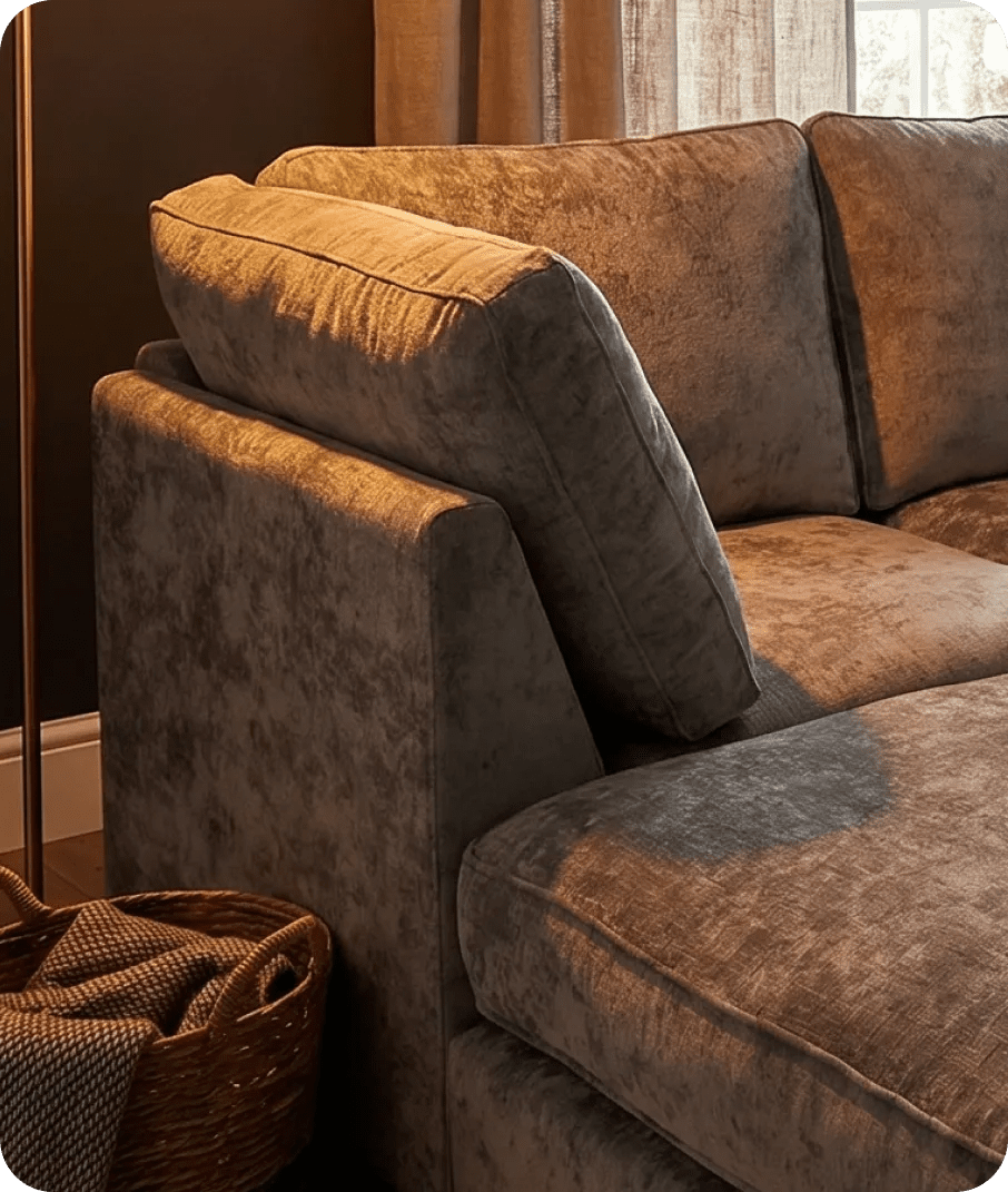 Westminster Silver Alaska Fabric U Shape High Back Corner Sofa