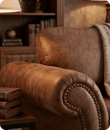 Savile Tan Suede Armchair