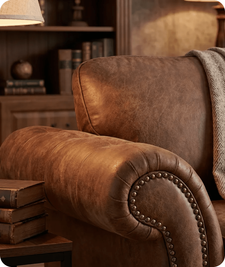 Savile Tan Suede Armchair