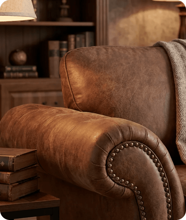 Savile Tan Suede Armchair