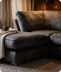 Westminster Coal Alaska Fabric U Shape High Back Corner Sofa