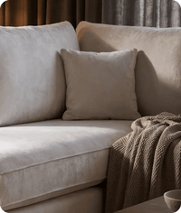 Mayfair Silver  Fabric U Shape High Back Corner Sofa + Footstool