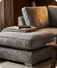 Westminster Silver Alaska Fabric U Shape High Back Corner Sofa