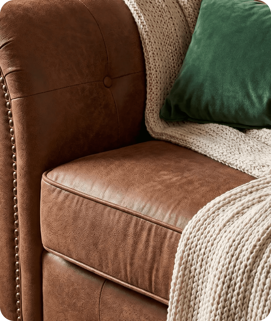 Savile Tan Suede Armchair
