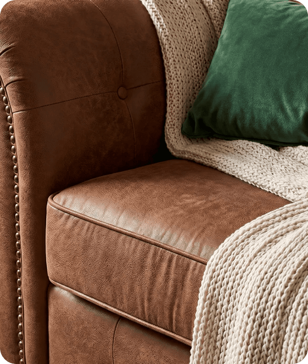 Savile Tan Suede Armchair