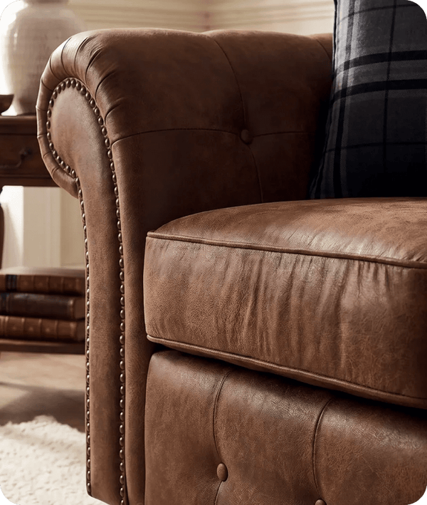 Savile Tan Suede 2 Seater Sofa