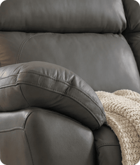 Torino Genuine Leather Grey Electric Power Recliner 2 Seater Sofa