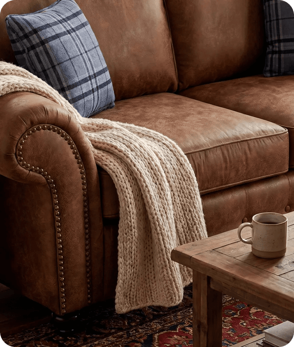 Savile Tan Suede 3 Seater Sofa