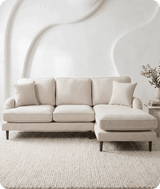 Durham Beige Fabric Right Hand Corner Sofa