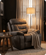 foster-brown-fabric-electric-recliner-armchair-in-a-uk-living-room