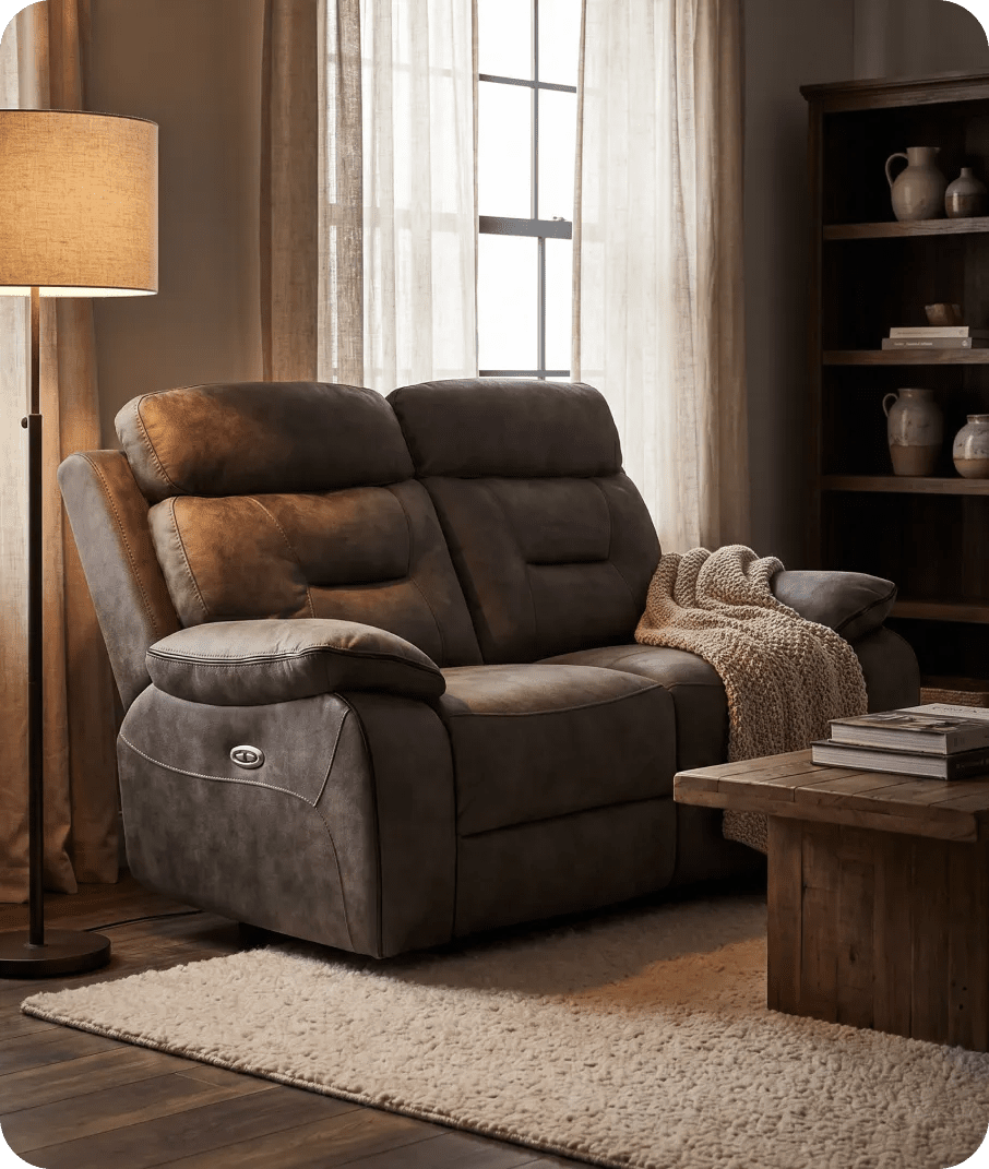 foster-brown-fabric-electric-recliner-2-seater-sofa-in-a-uk-living-room
