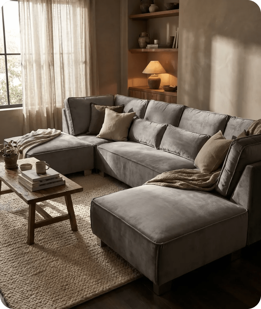 sloane-grey-velvet-u-shape-corner-sofa-in-a-uk-living-room