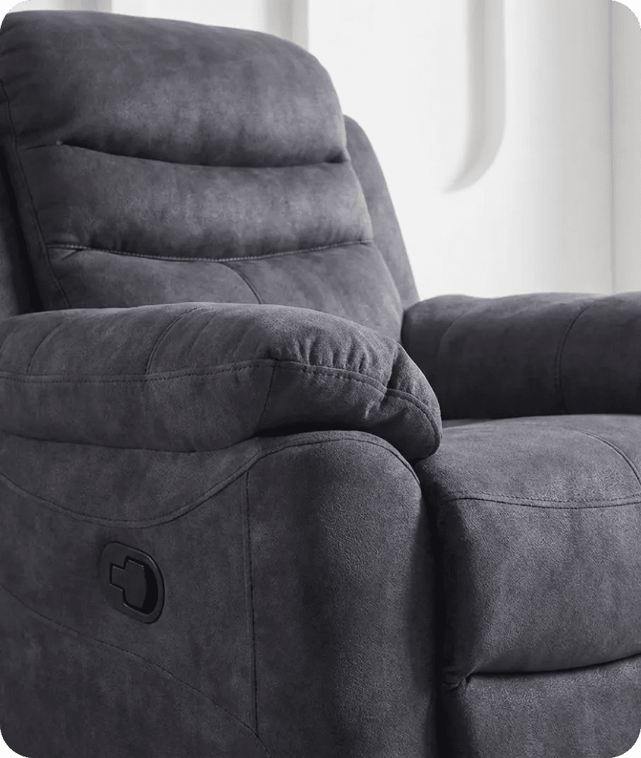 bristol-grey-fabric-manual-recliner-armchair-close-up-detail