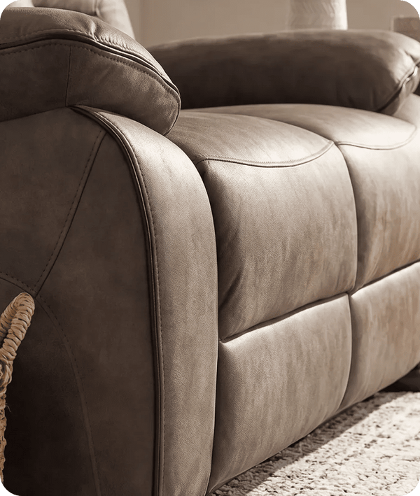 Foster Brown Leather 2 Seater Sofa