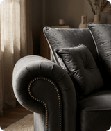 Haven Grey Fabric Velvet 2 Seater Sofa - Sofa-Direct