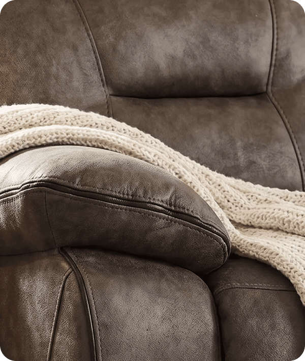 Foster Brown Fabric Electric Recliner 3 Seater Sofa