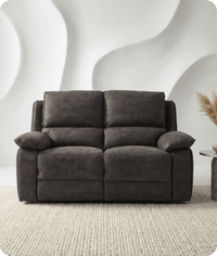 Chelsea Grey Suede Fabric Electric Recliner 2 Seater Sofa - Sofa-Direct