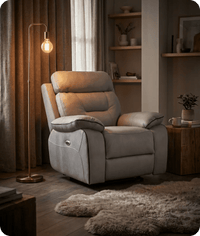 foster-light-grey-fabric-electric-recliner-armchair-in-a-uk-living-room
