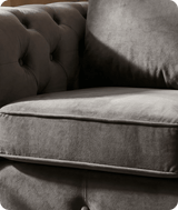 Haven Grey Fabric Velvet Armchair - Sofa-Direct