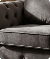 Haven Grey Fabric Velvet Armchair - Sofa-Direct