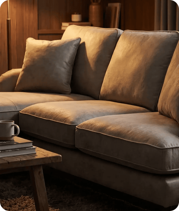 Durham Silver Fabric Left Hand Corner Sofa