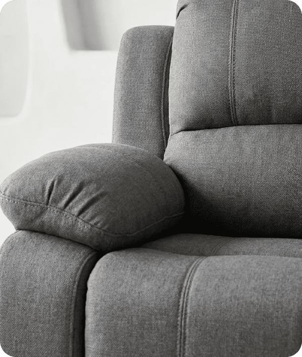 Veloura Grey  Leather Armchair