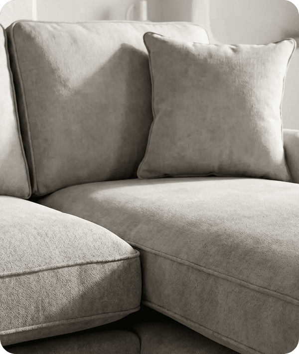 Durham Silver Fabric Right Hand Corner Sofa