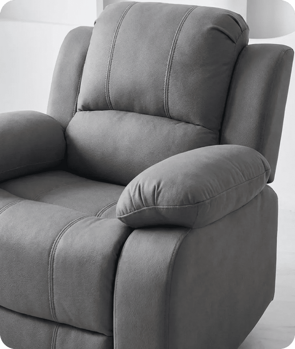 Veloura Grey  Leather Armchair