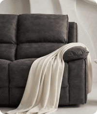 Chelsea Grey Suede Fabric Electric Recliner 2 Seater Sofa - Sofa-Direct