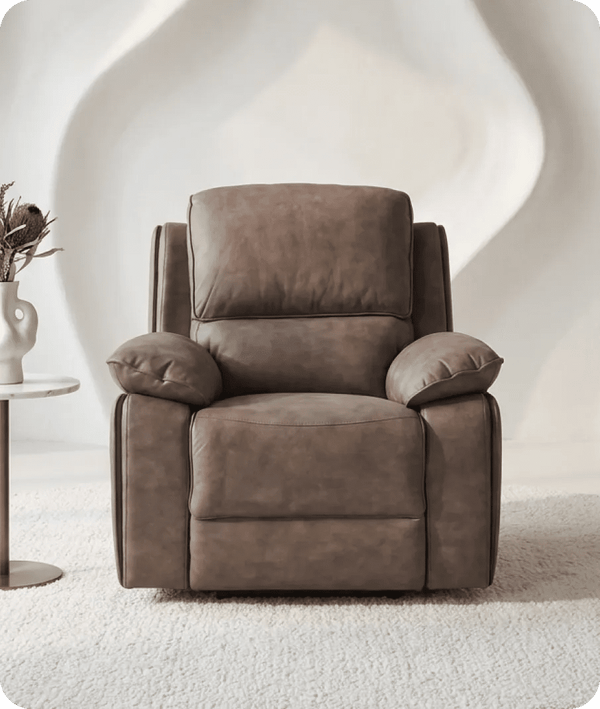 Chelsea Brown Suede Fabric Electric Recliner Armchair