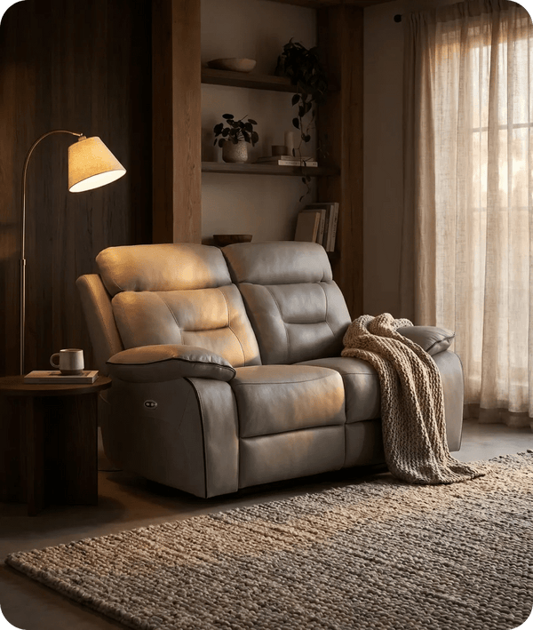 foster-light-grey-fabric-electric-recliner-2-seater-sofa-in-a-uk-living-room
