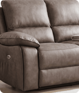 Chelsea Brown Suede Fabric Electric Recliner 2 Seater Sofa - Sofa-Direct