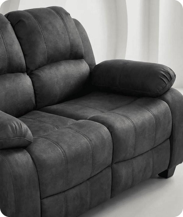 Veloura Charcoal Fabric 2 Seater Sofa